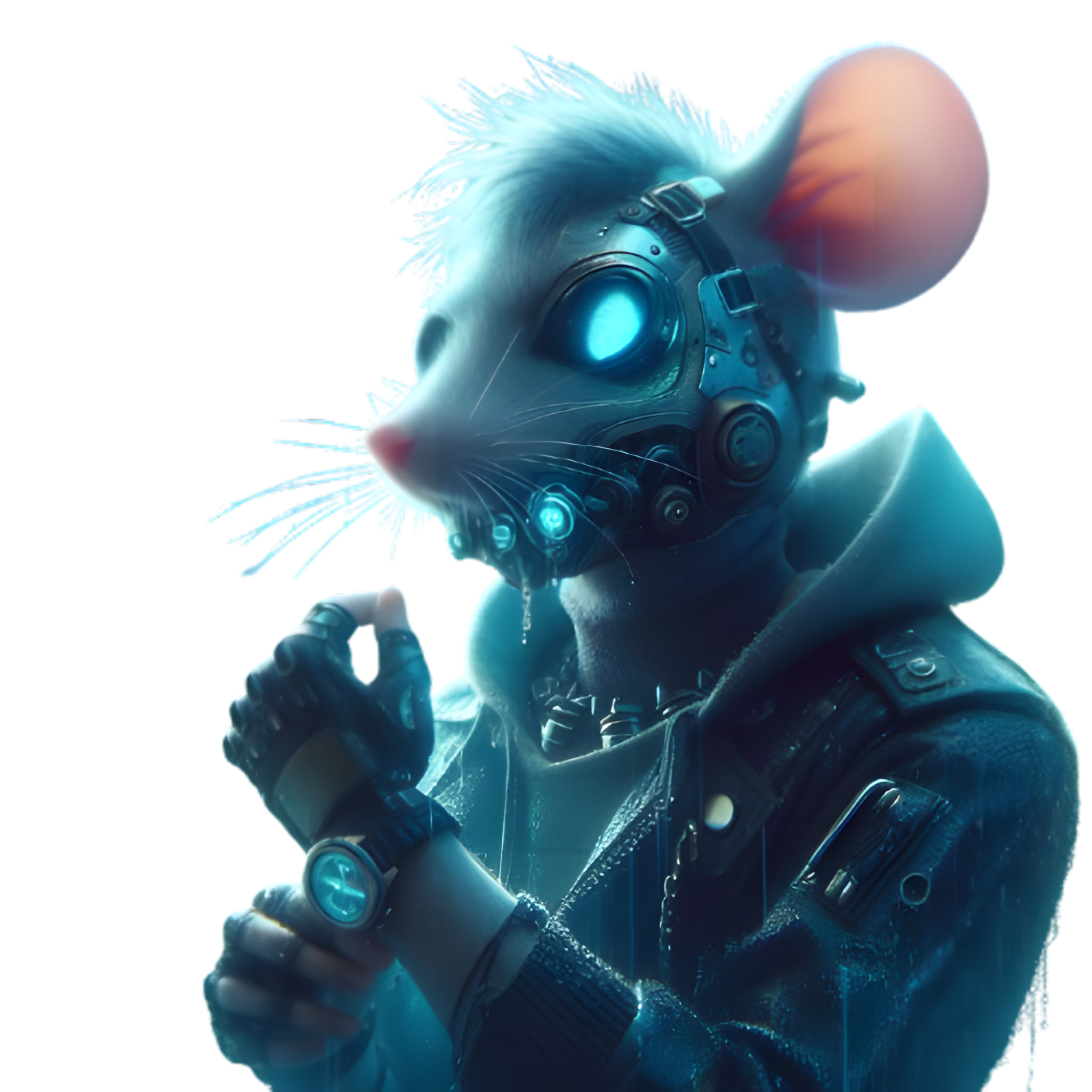 Indur's cyber-rat broadcaster avatar